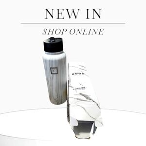 NWT/NIB Iron Flask Carrara Marble 40oz Wide Mouth Water Bottle w/ Spout Lid